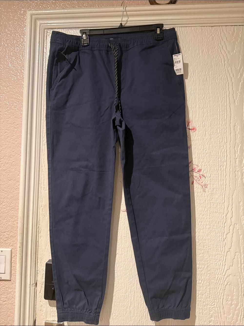 RSQ Men's Navy Drawstring Jogger Sweatpants